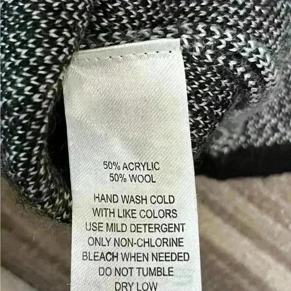 Kenar Womens Black Wool Blend Skirt Size L Waist 34* Length 20* Square Pattern - Picture 4 of 4